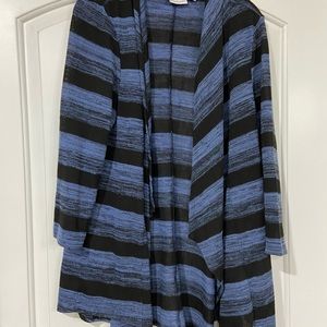 Kim Rogers women’s cArdigan sweater blue and black size XL